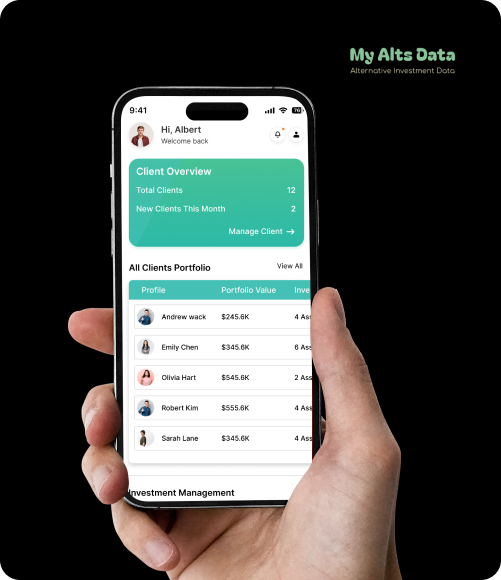 My Alts Data App Interface